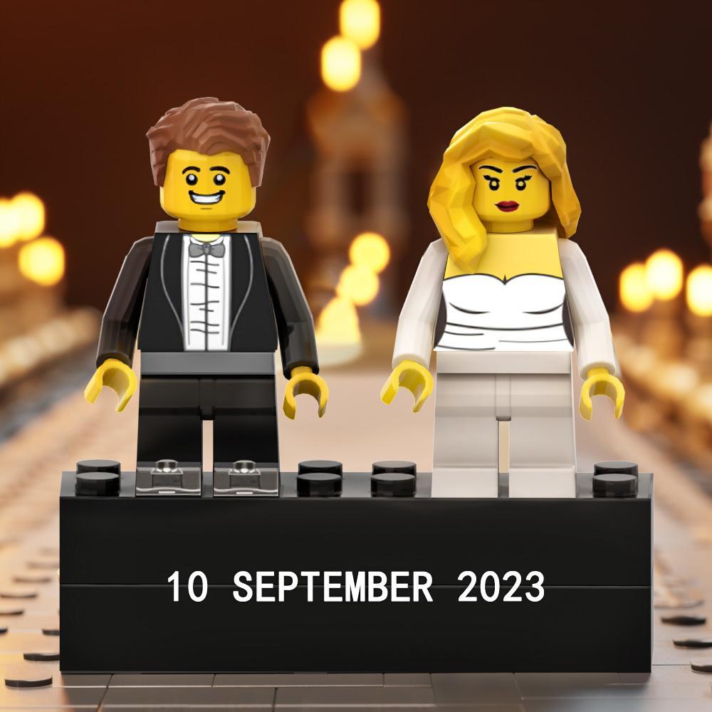 Custom Wedding Minifigs Personalized Couple Minifigs Gift For Anniversary And Newly Married Couple