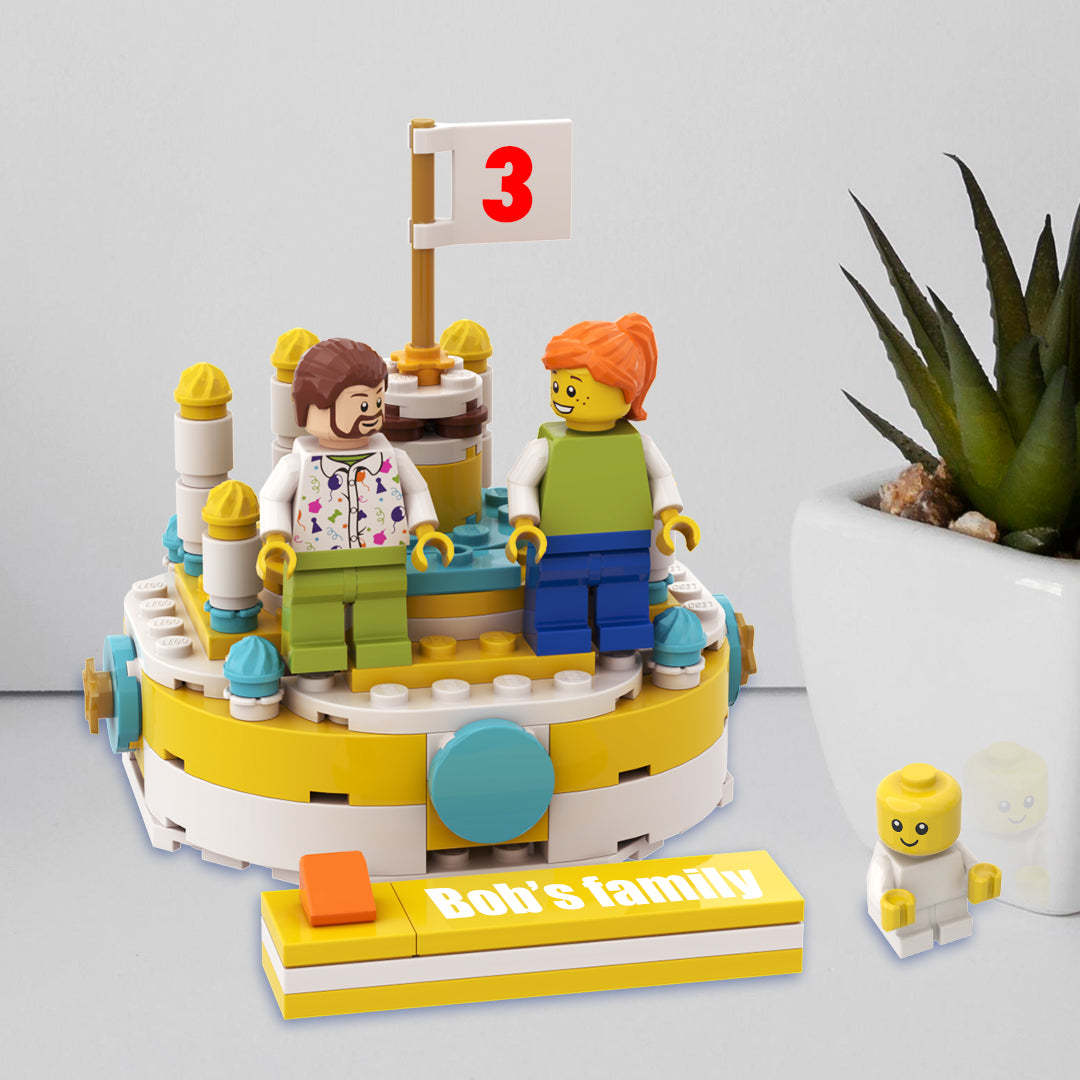 Custom Birthday Theme Building Block Set Birthday Box Minifig Presents