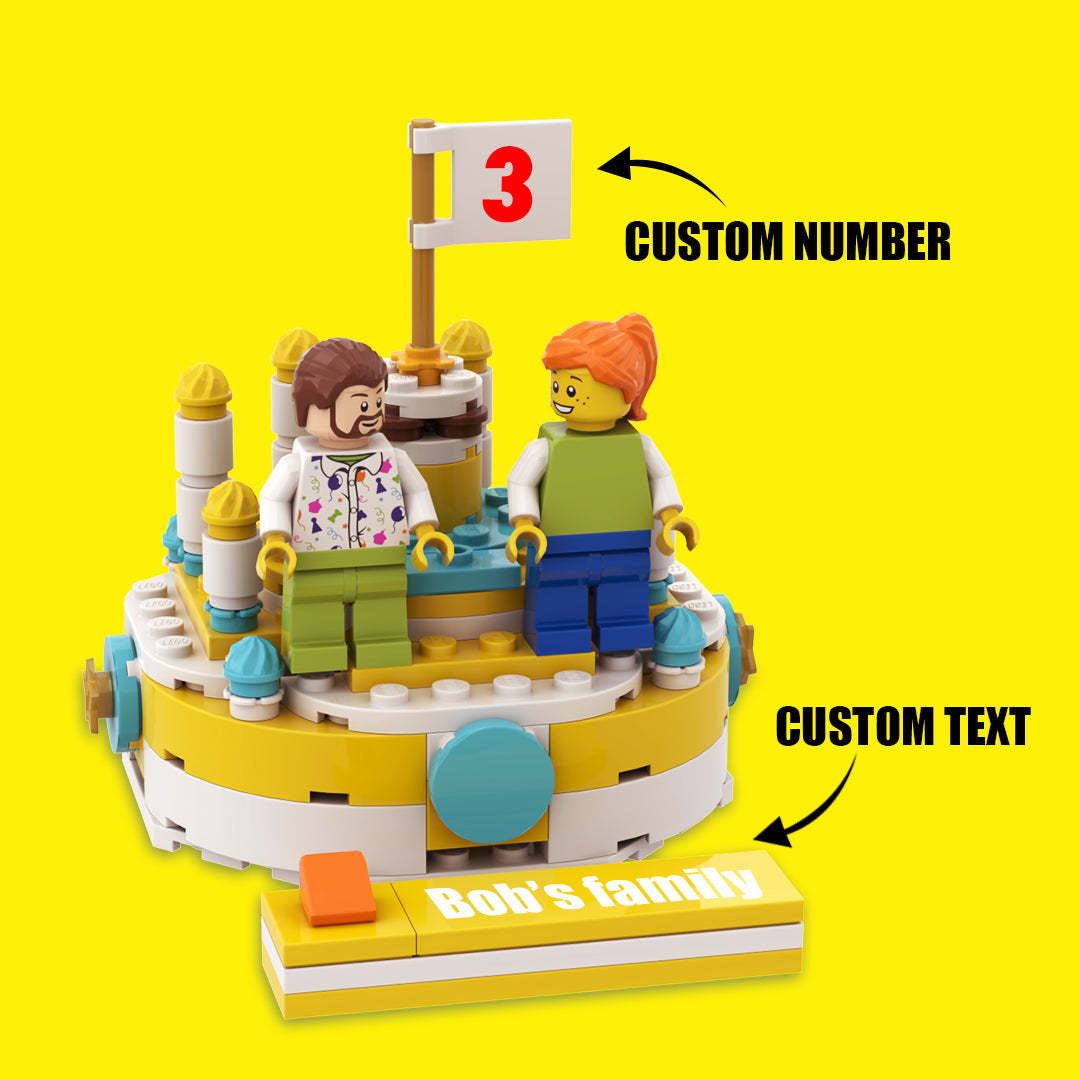Custom Birthday Theme Building Block Set Birthday Box Minifig Presents