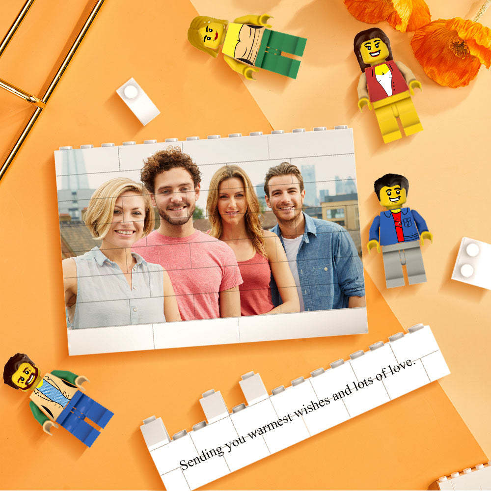 Custom Horizontal Rectangle Photo Building Block Set Figures Building Kits