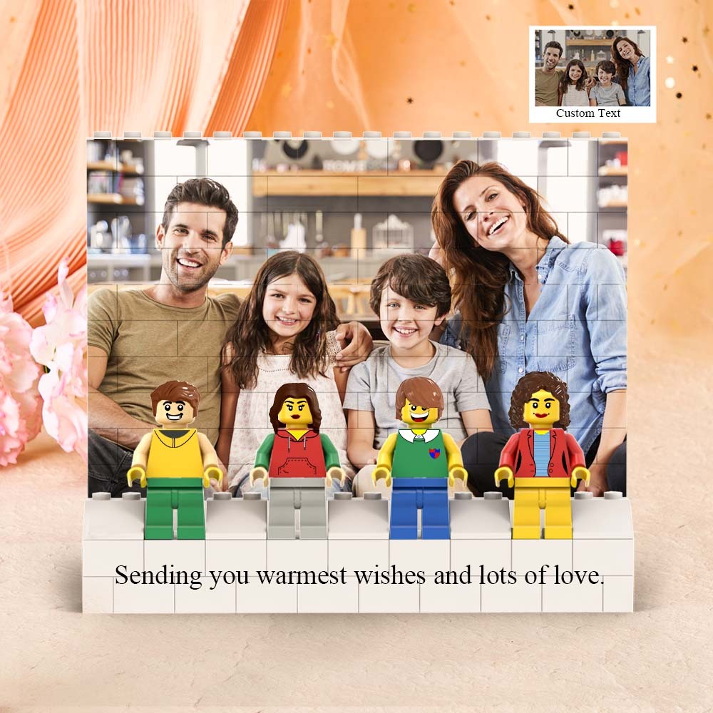 Custom Horizontal Rectangle Photo Building Block Set Figures Building Kits