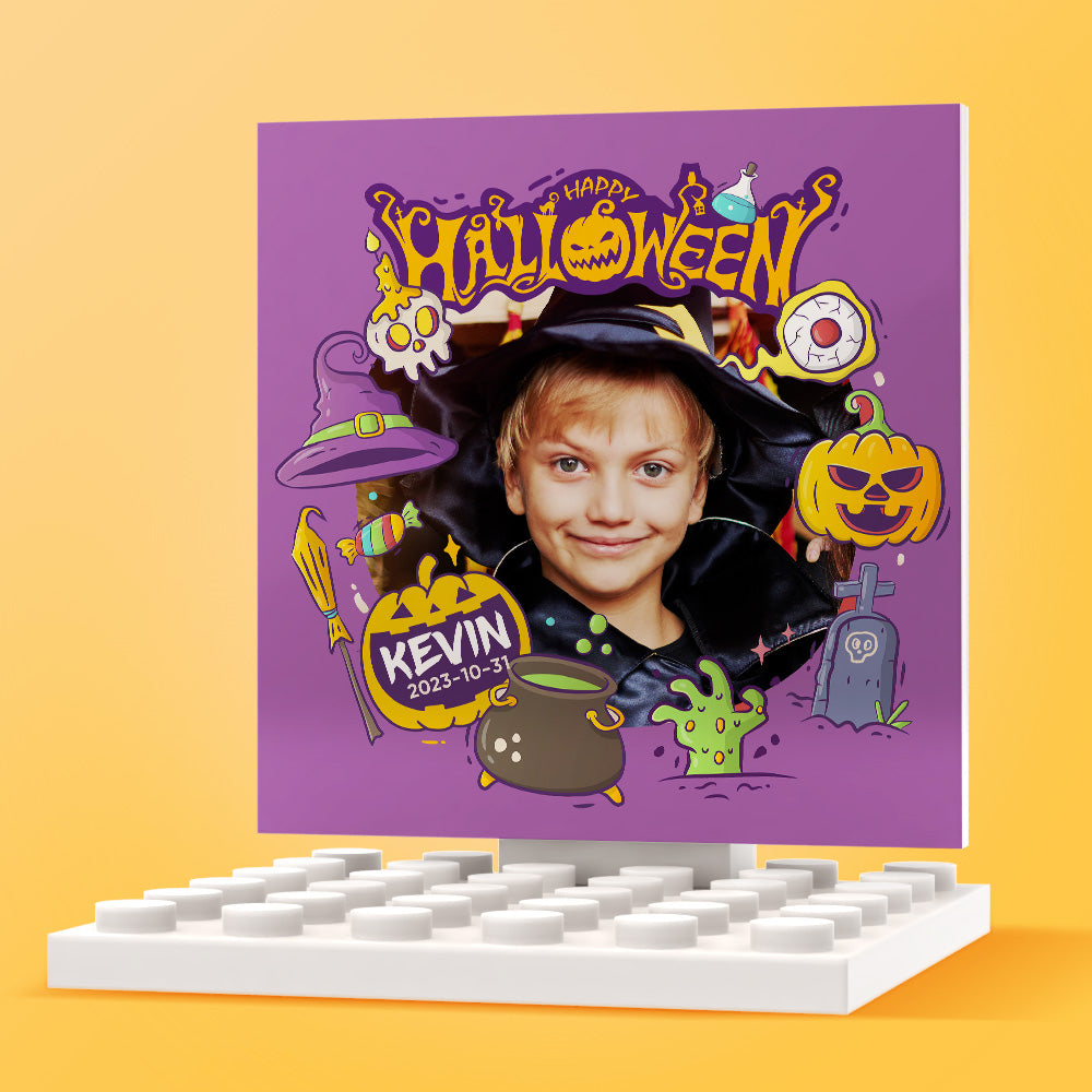 Custom Halloween Theme Photo Building Block Set Theme Photo Board Wall Panel Ornaments