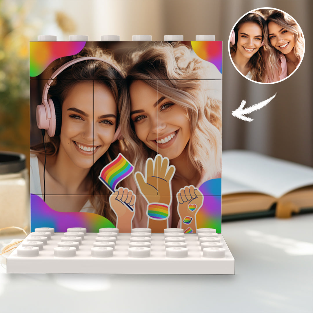 Custom LGBTQ Photo Building Block Set Theme Photo Board Wall Panel Ornaments