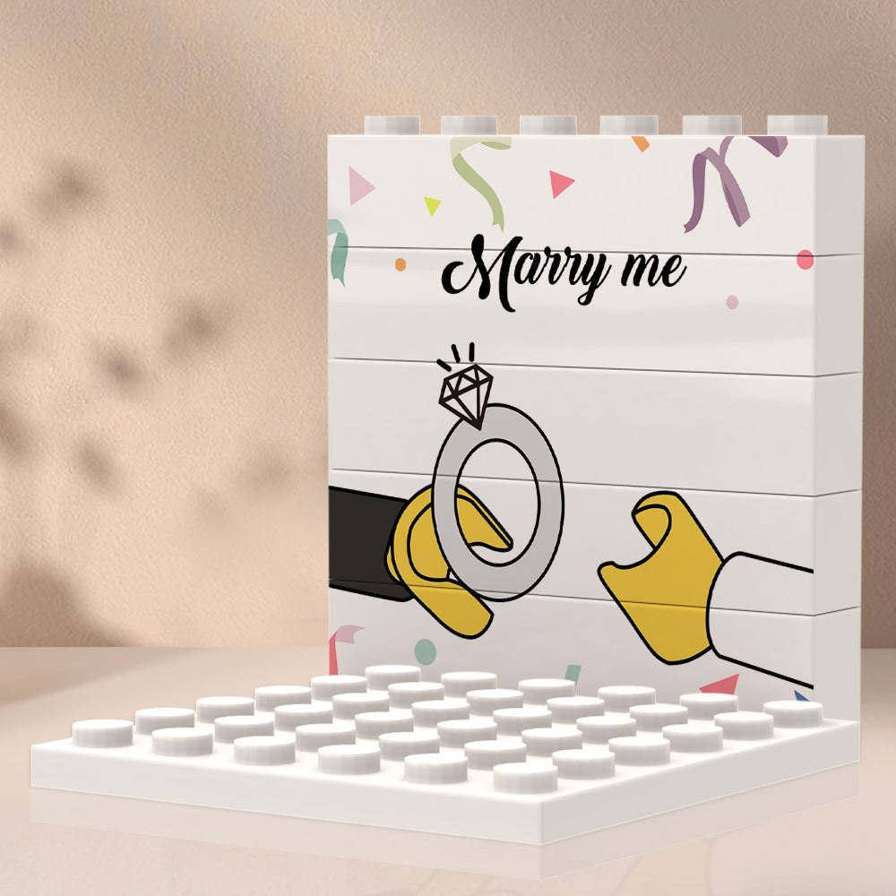 Building Block Set Engagement Theme Board Wall Panel Ornaments