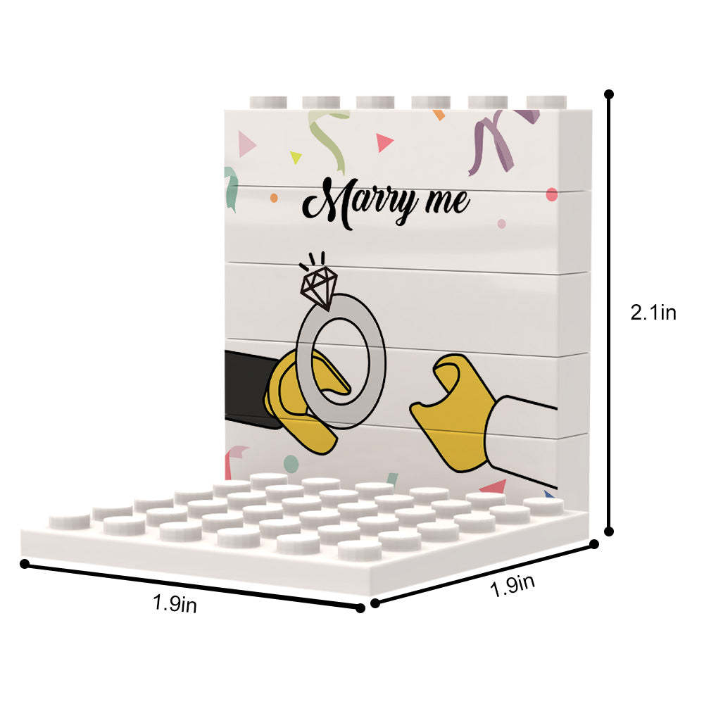 Building Block Set Engagement Theme Board Wall Panel Ornaments