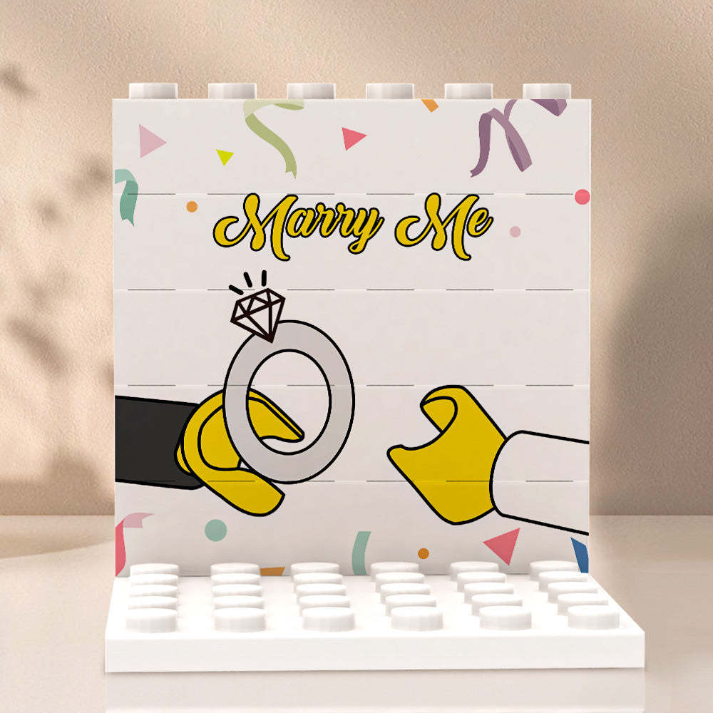 Building Block Set Engagement Theme Board Wall Panel Ornaments