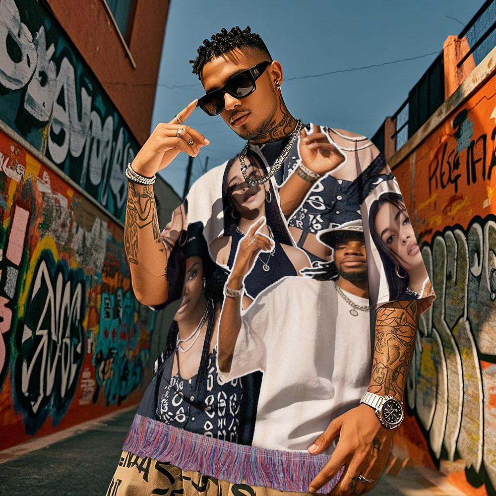 Custom Vintage Photo Tapestry Sweatshirt Hoodie - 