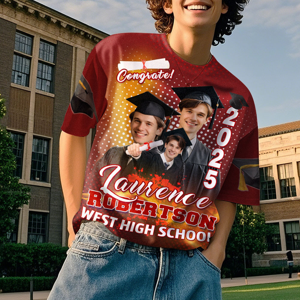 Custom 3D Graduation Gift Design Your Own Personalized Shirt