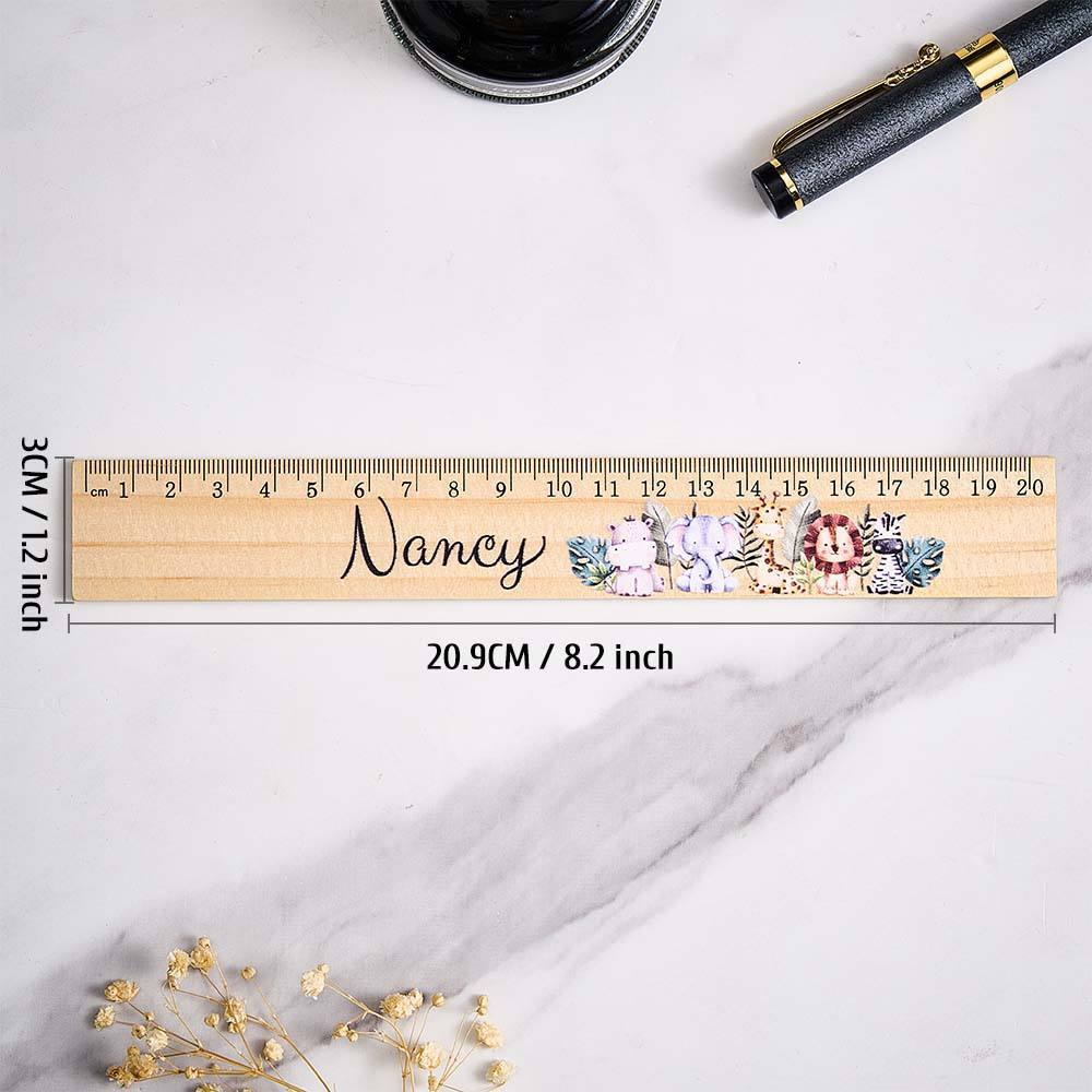 Personalized Name Ruler Custom Wooden Ruler School Enrollment Gifts Back to School Gifts for Children - Myphotowallet