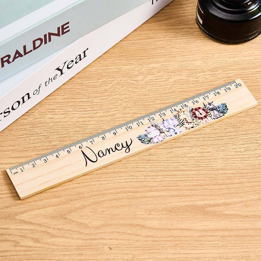Personalized Name Ruler Custom Wooden Ruler School Enrollment Gifts Back to School Gifts for Children - Myphotowallet