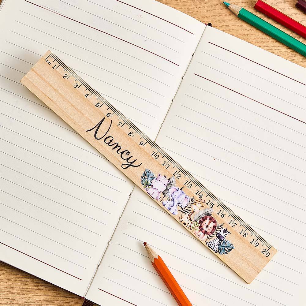Personalized Name Ruler Custom Wooden Ruler School Enrollment Gifts Back to School Gifts for Children - Myphotowallet