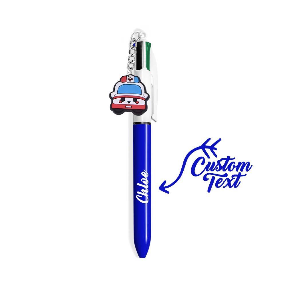 Personalised 4 in 1 Multicoloured Nurse Retractable Ball Pen with Name and Cute Charm Birthday Christmas Appreciation Gift for Nurse Medical Staff