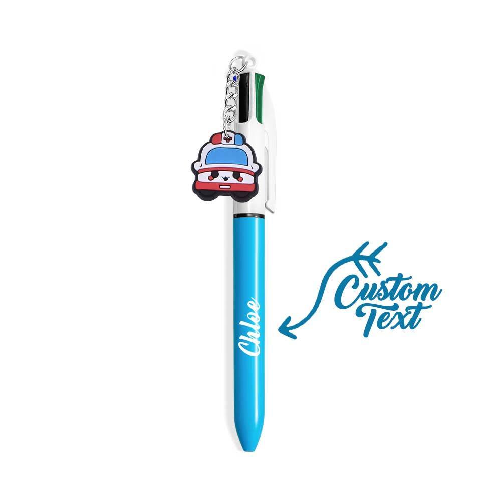 Personalised 4 in 1 Multicoloured Nurse Retractable Ball Pen with Name and Cute Charm Birthday Christmas Appreciation Gift for Nurse Medical Staff
