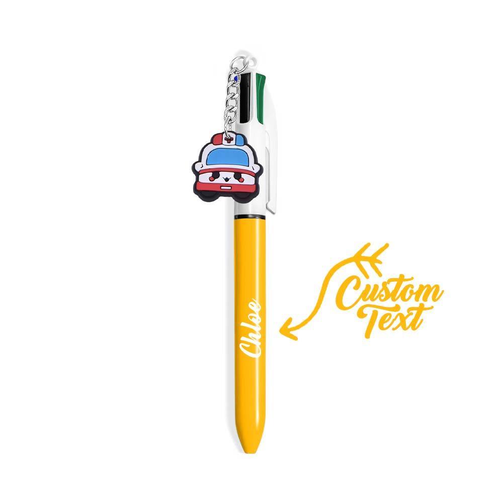 Personalised 4 in 1 Multicoloured Nurse Retractable Ball Pen with Name and Cute Charm Birthday Christmas Appreciation Gift for Nurse Medical Staff