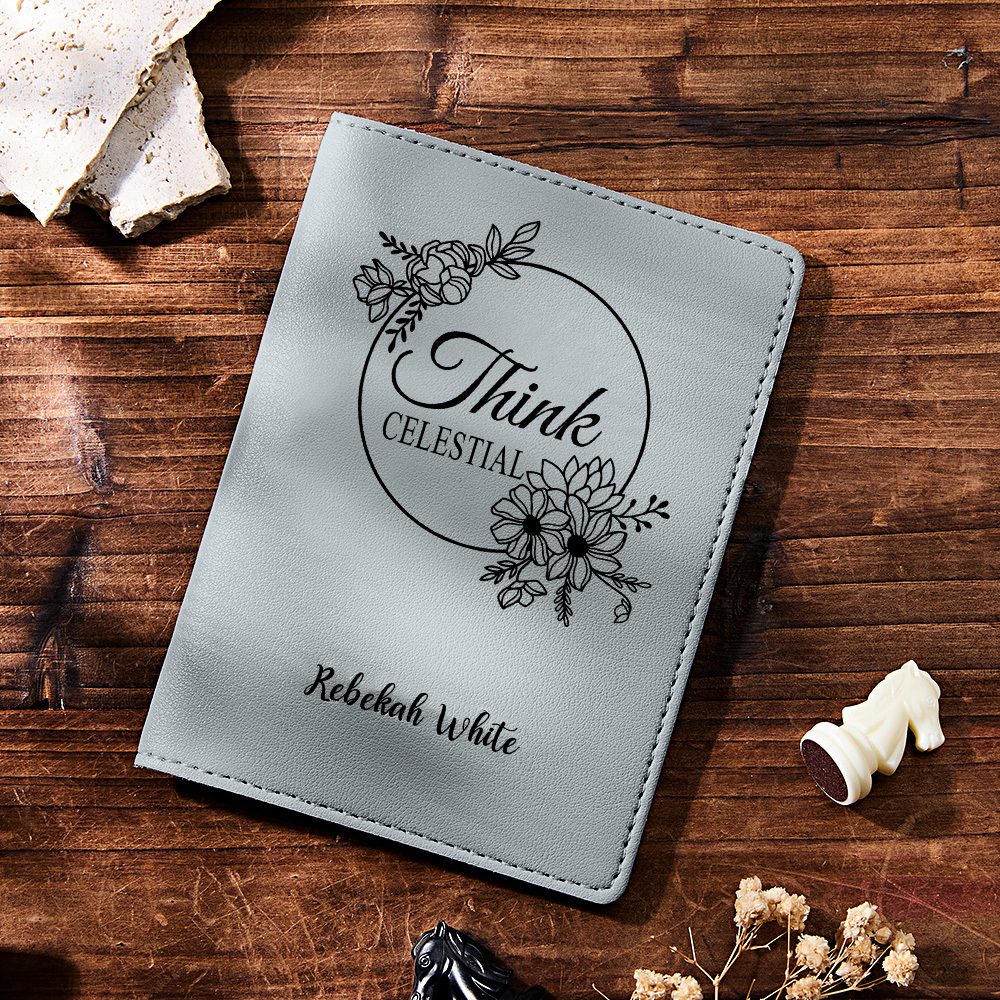 Personalized LDS Temple Recommend and Temple Ordinance Leather Holder with Name and Quote Baptism Worship Christmas Gift for Latter-day Saints