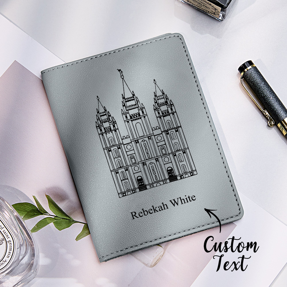 Personalized LDS Temple Recommend and Temple Ordinance Leather Holder with Name and Quote Baptism Worship Christmas Gift for Latter-day Saints