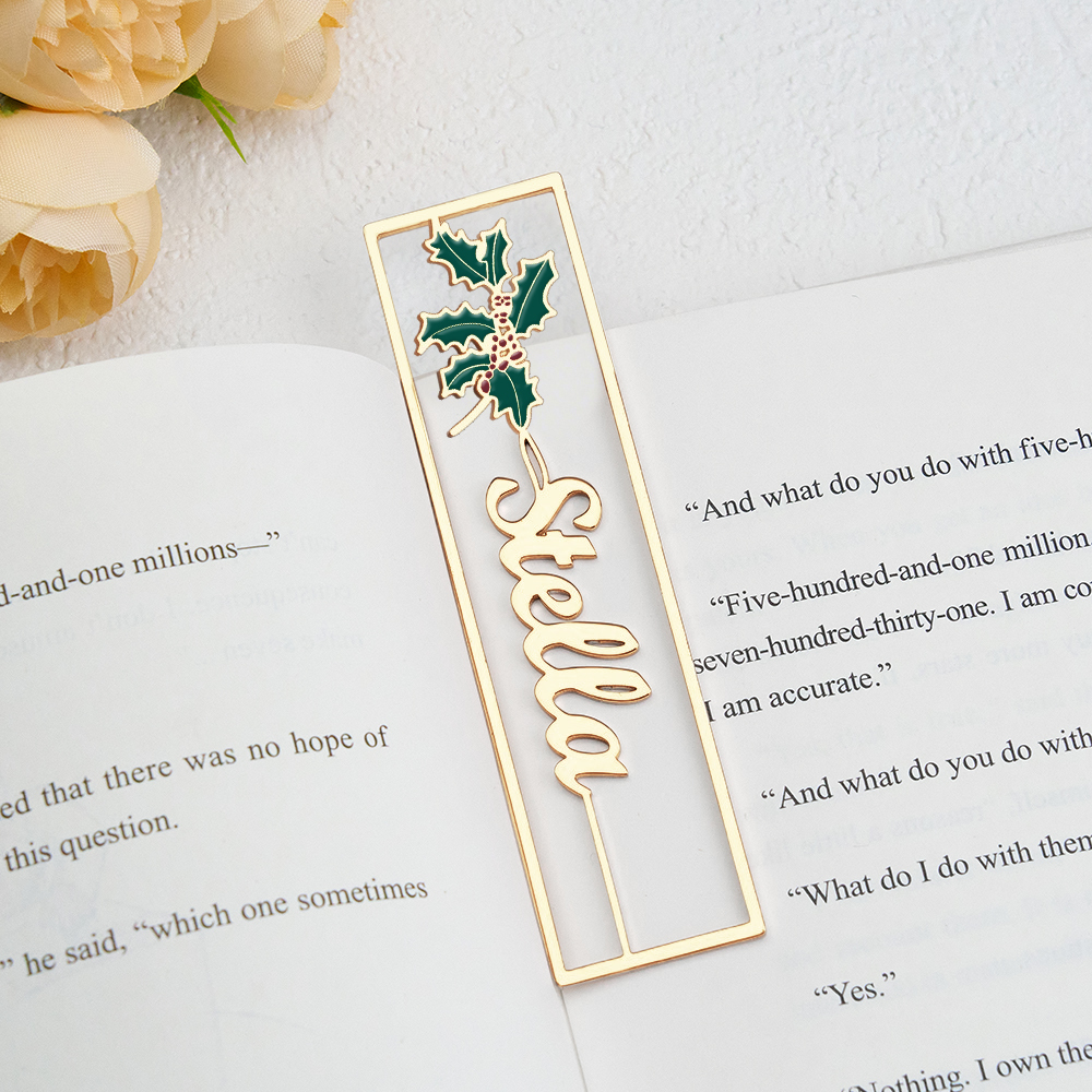 Colorful Birthday Flower Bookmark, Custom Name Bookmark, Personalized Name Bookmark, Cutting 3D Names, Women Birthday Commemorative Gifts