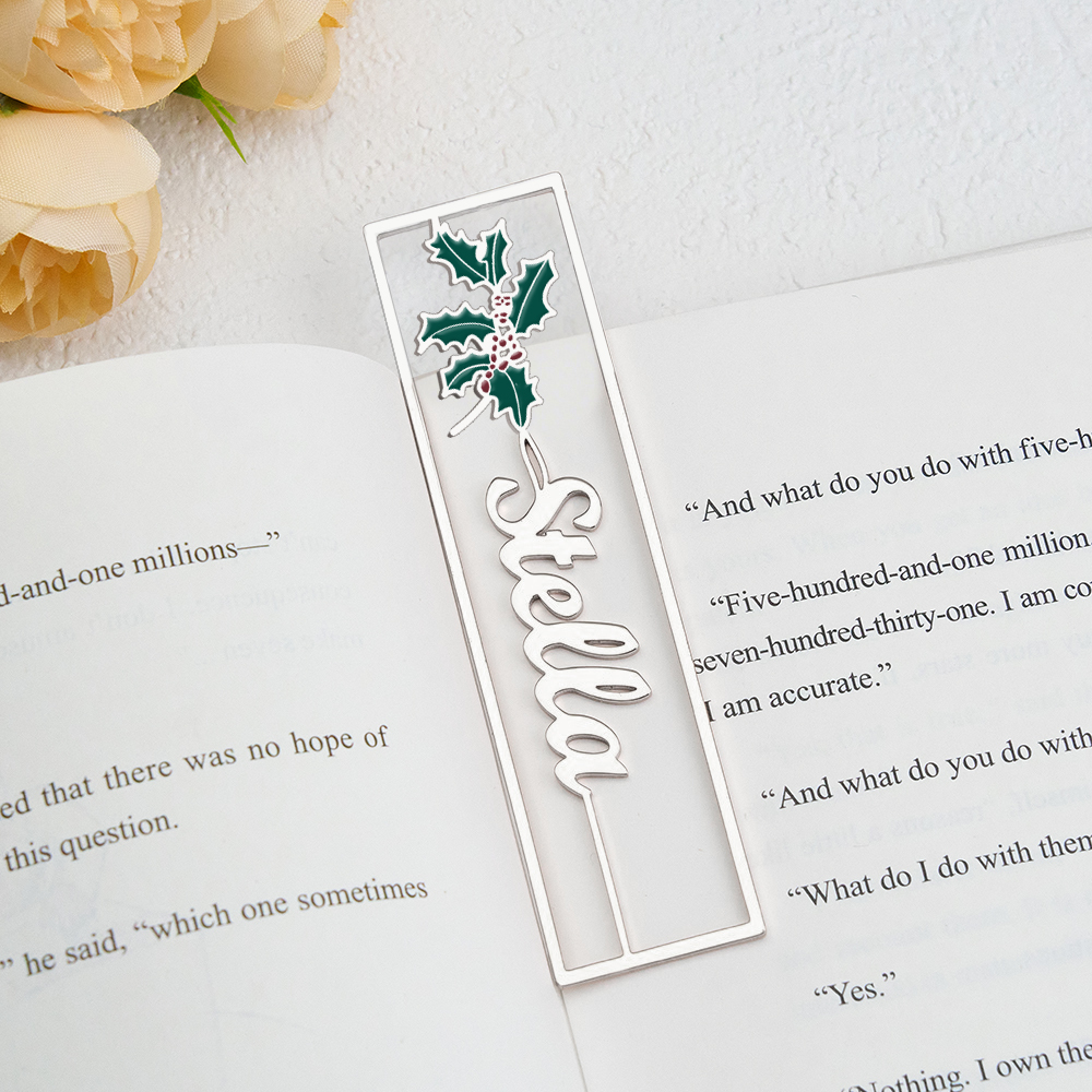 Colorful Birthday Flower Bookmark, Custom Name Bookmark, Personalized Name Bookmark, Cutting 3D Names, Women Birthday Commemorative Gifts