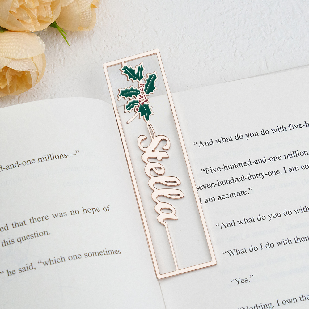 Colorful Birthday Flower Bookmark, Custom Name Bookmark, Personalized Name Bookmark, Cutting 3D Names, Women Birthday Commemorative Gifts