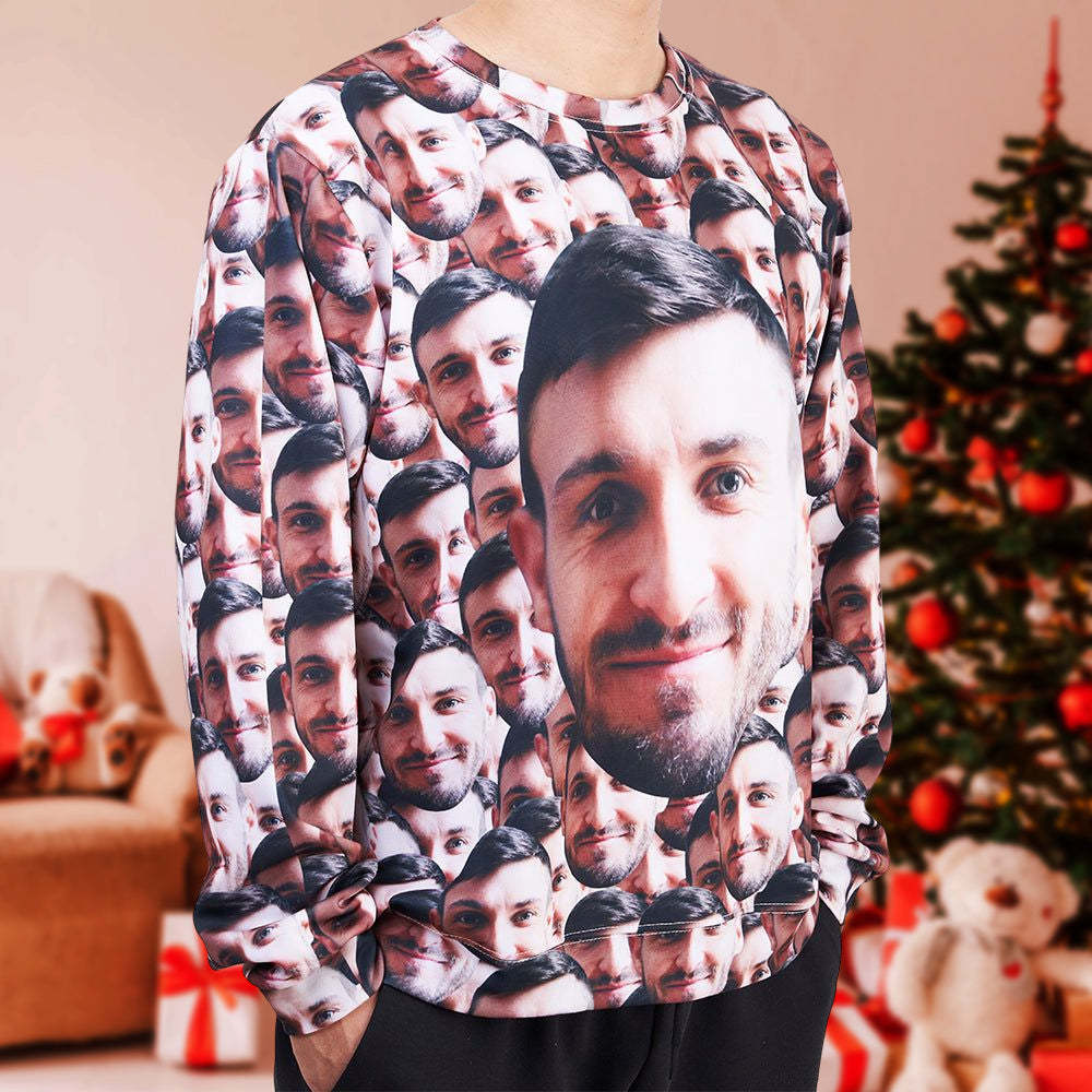 Christmas Gift Custom Face Crewneck Sweatshirt Personalized Sweatshirt - 