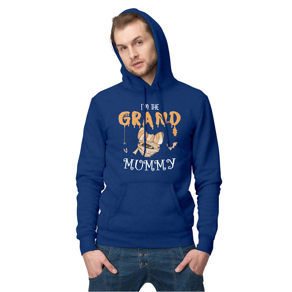 Custom Hoodie Long Sleeve Pullover Men's Hoodie Sweatshirt with Text Halloween Gift - Mummy - 