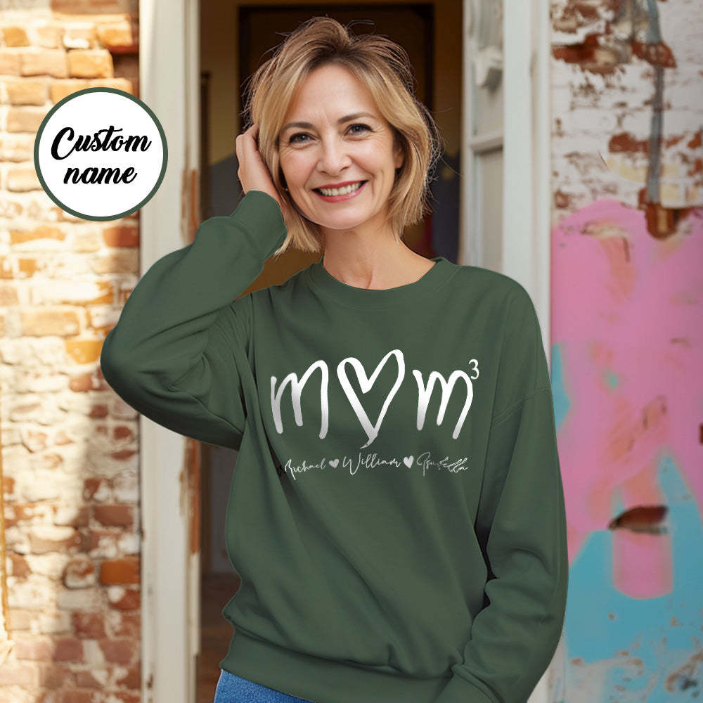 Custom Mama Sweatshirt with Kids Name Personalized Name Sweatshirt Mother's Day Gift - 