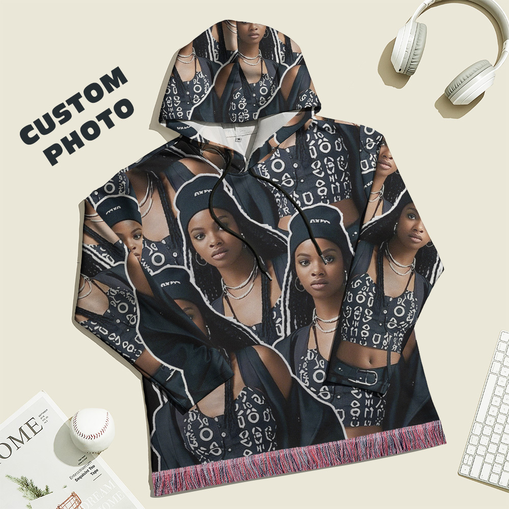 Custom Vintage Photo Tapestry Sweatshirt Hoodie - 