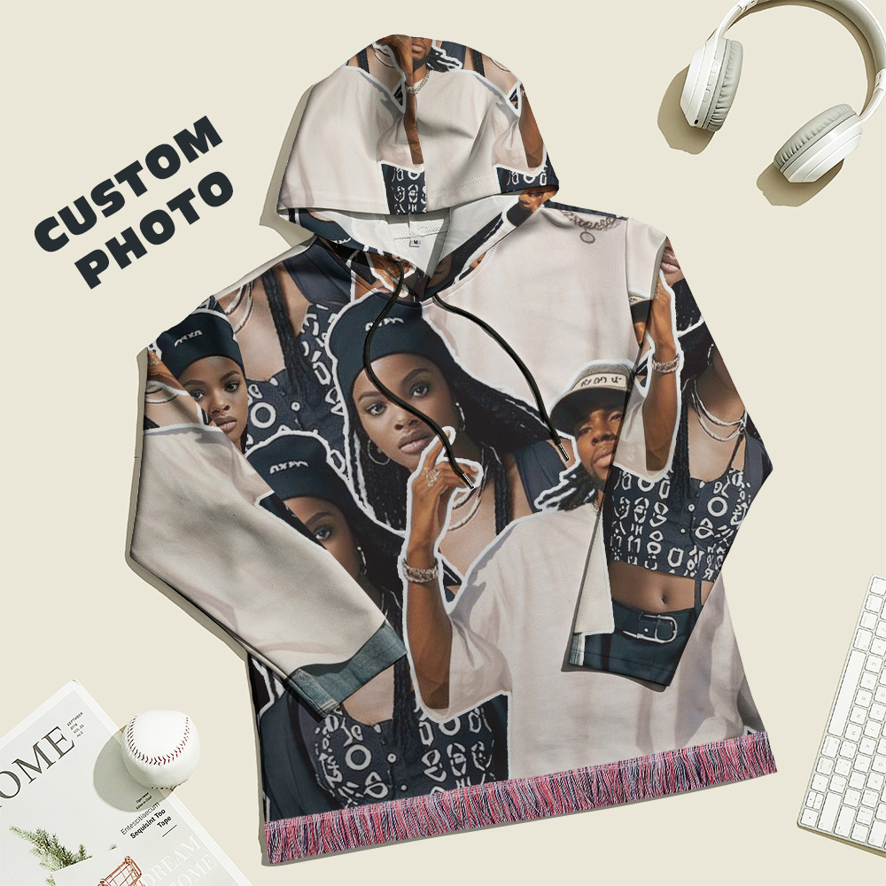 Custom Vintage Photo Tapestry Sweatshirt Hoodie - 