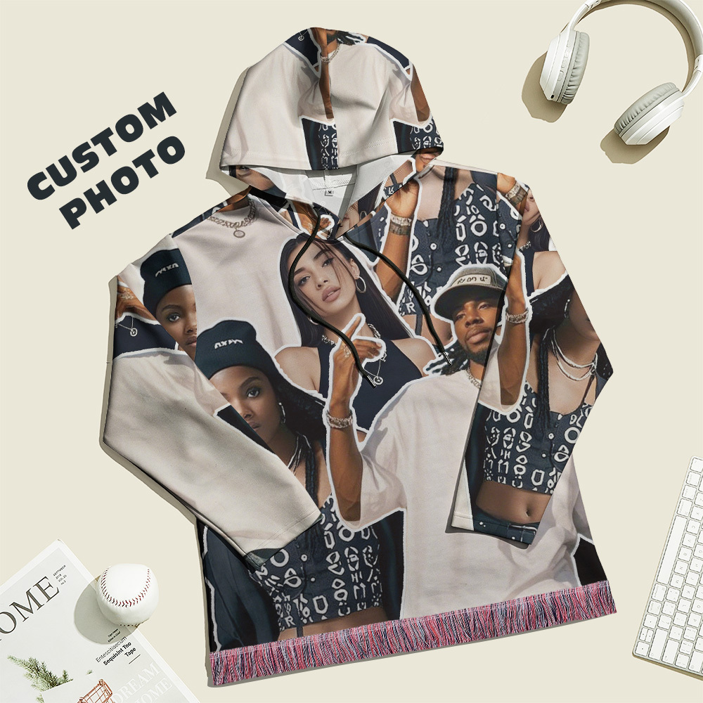 Custom Vintage Photo Tapestry Sweatshirt Hoodie - 
