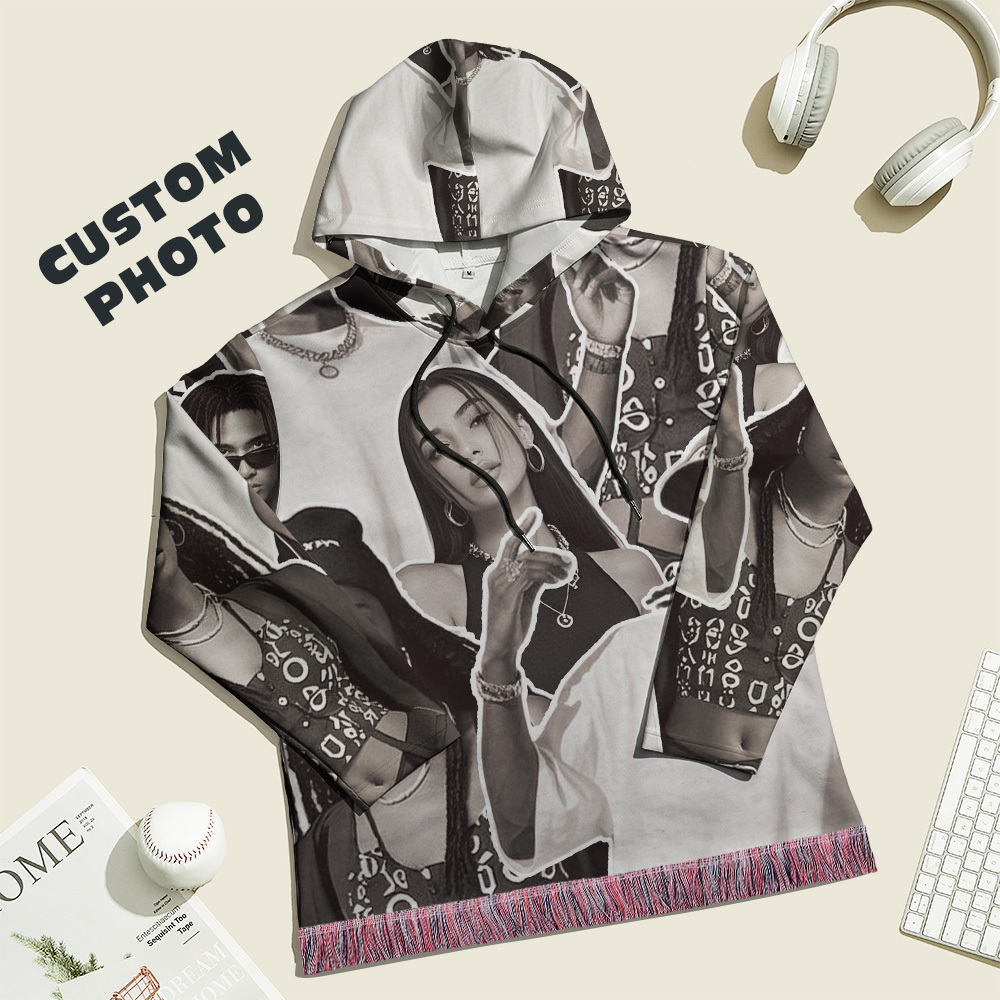 Custom Vintage Photo Tapestry Sweatshirt Hoodie - 