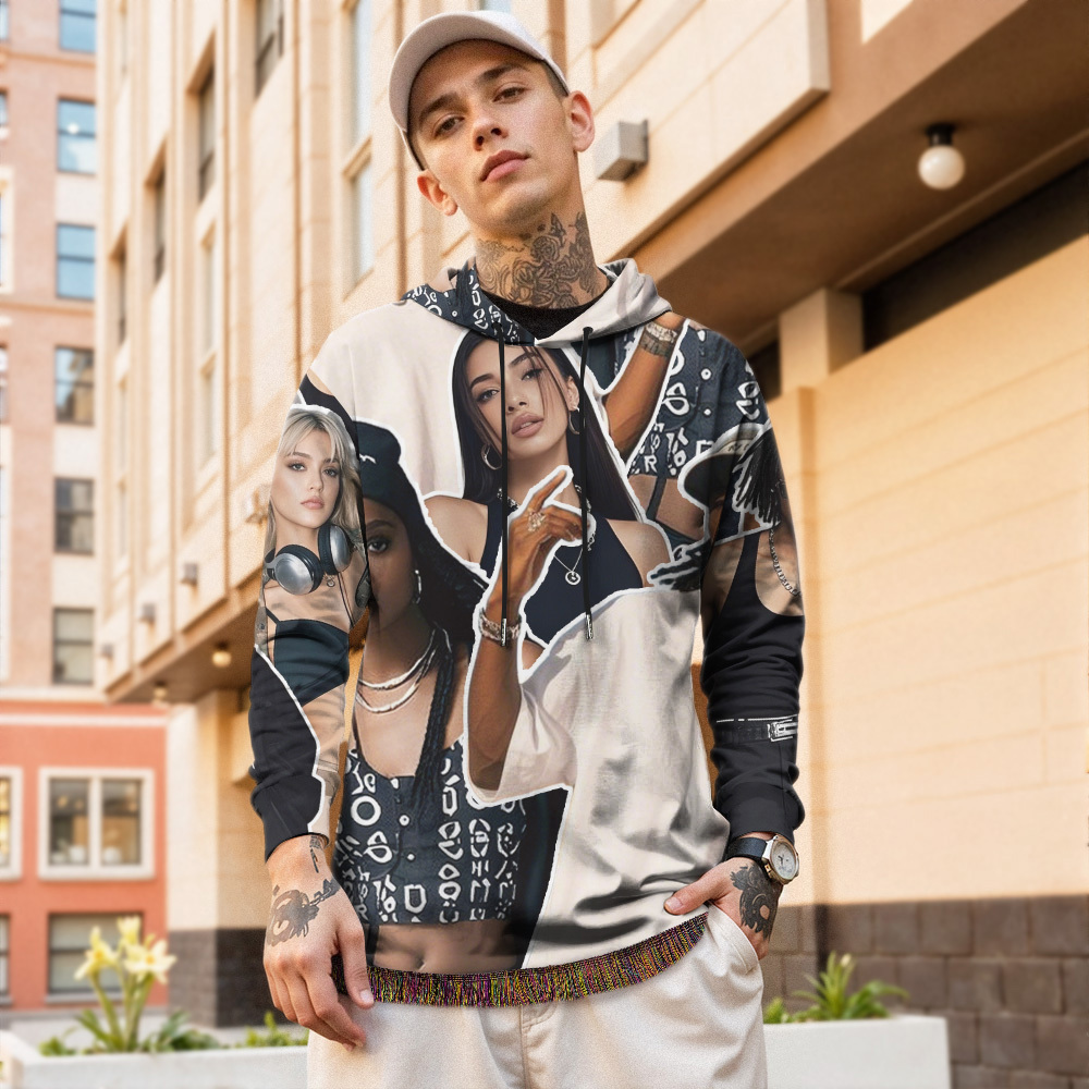 Custom Vintage Photo Tapestry Sweatshirt Hoodie - 