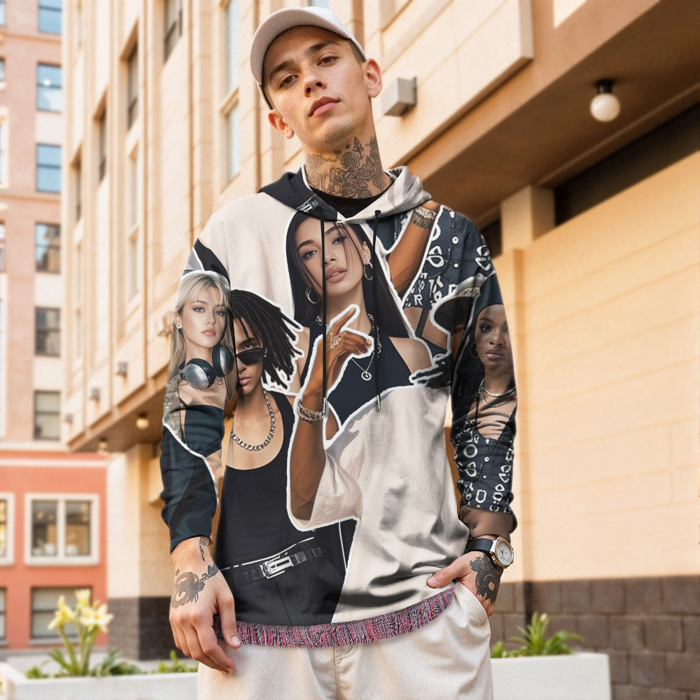 Custom Vintage Photo Tapestry Sweatshirt Hoodie - 