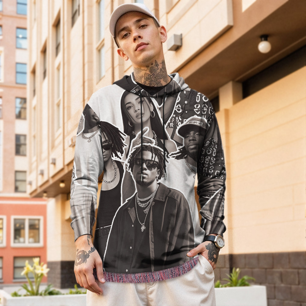 Custom Vintage Photo Tapestry Sweatshirt Hoodie - 