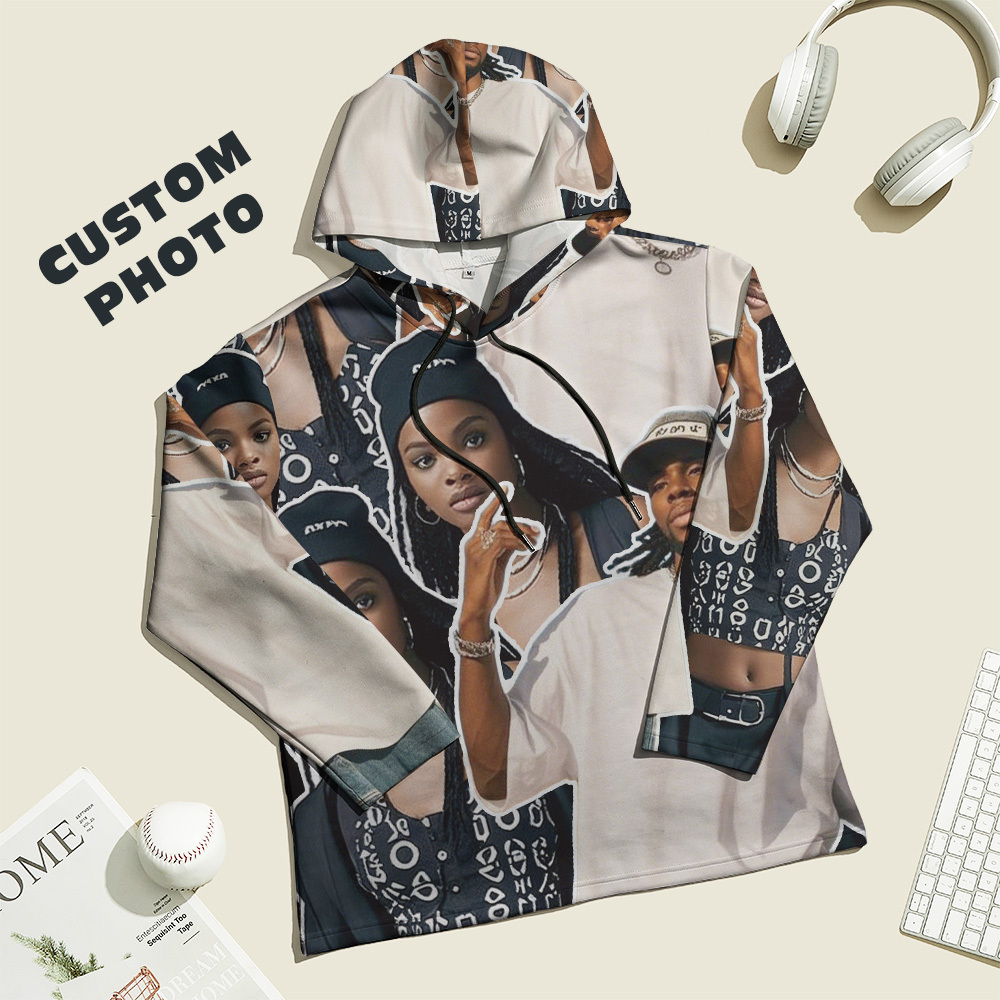 Custom Vintage Photo Tapestry Sweatshirt Hoodie - 