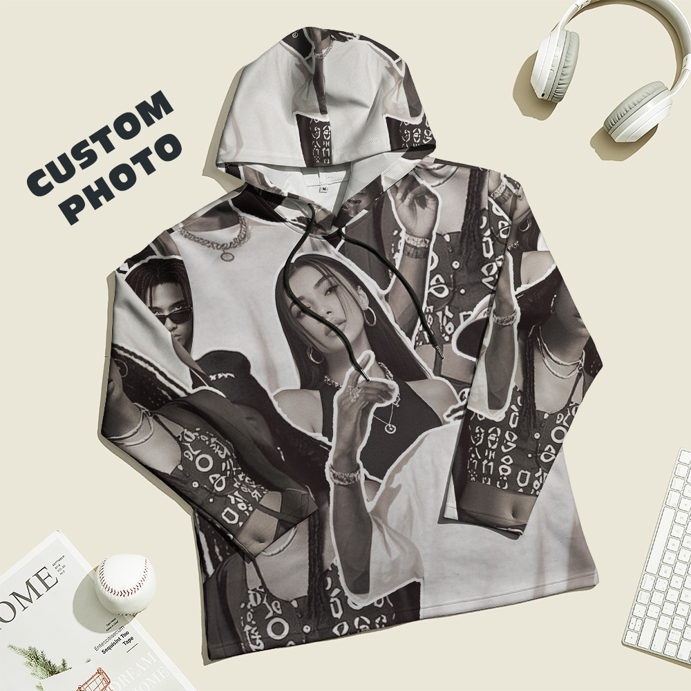Custom Vintage Photo Tapestry Sweatshirt Hoodie - 