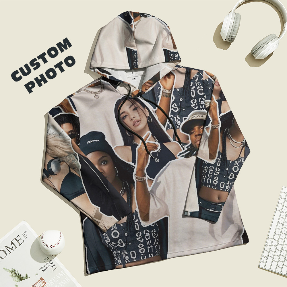 Custom Vintage Photo Tapestry Sweatshirt Hoodie - 