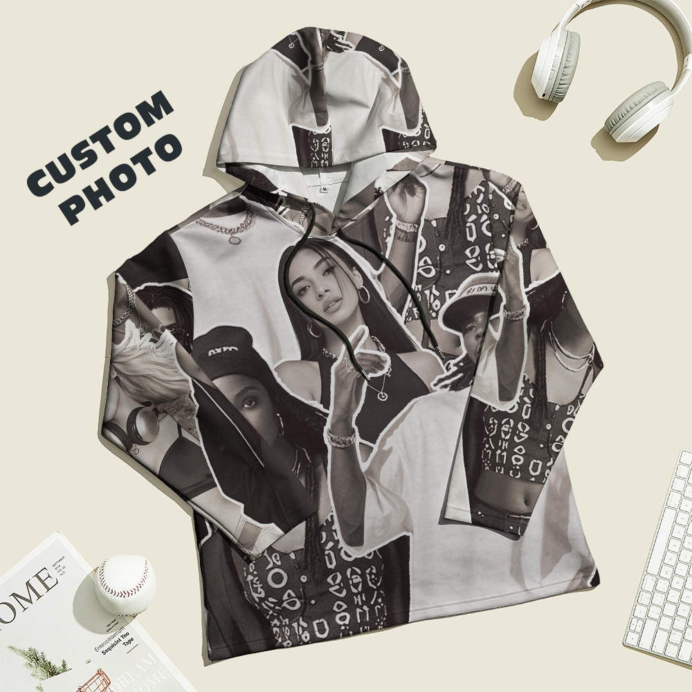 Custom Vintage Photo Tapestry Sweatshirt Hoodie - 