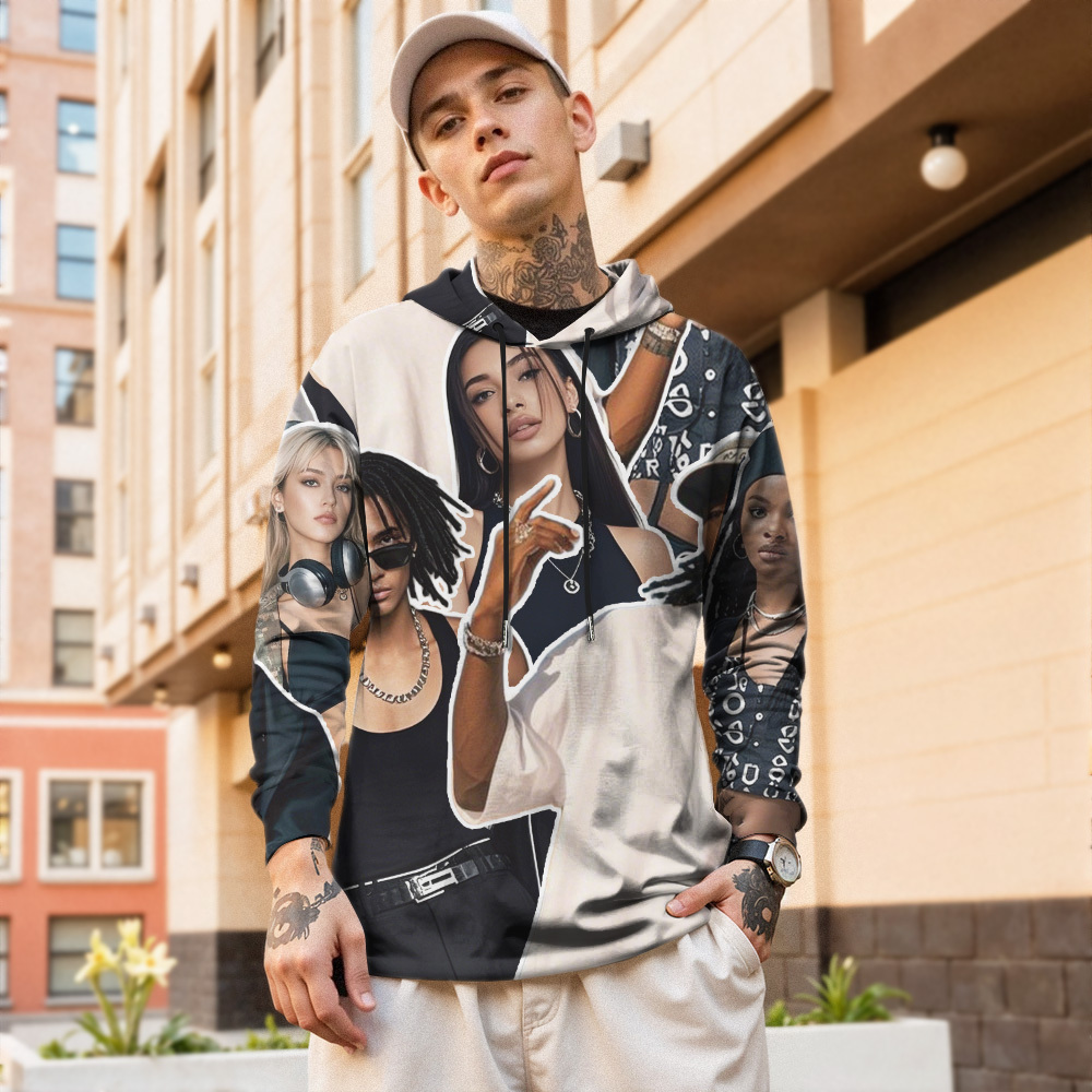 Custom Vintage Photo Tapestry Sweatshirt Hoodie - 