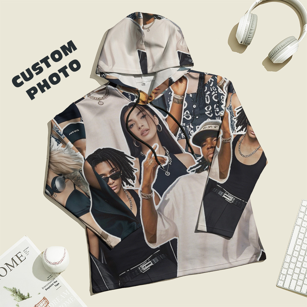 Custom Vintage Photo Tapestry Sweatshirt Hoodie - 