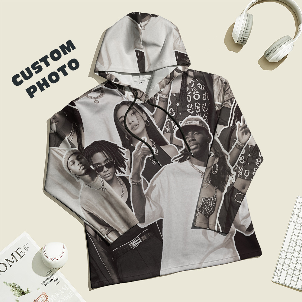 Custom Vintage Photo Tapestry Sweatshirt Hoodie - 