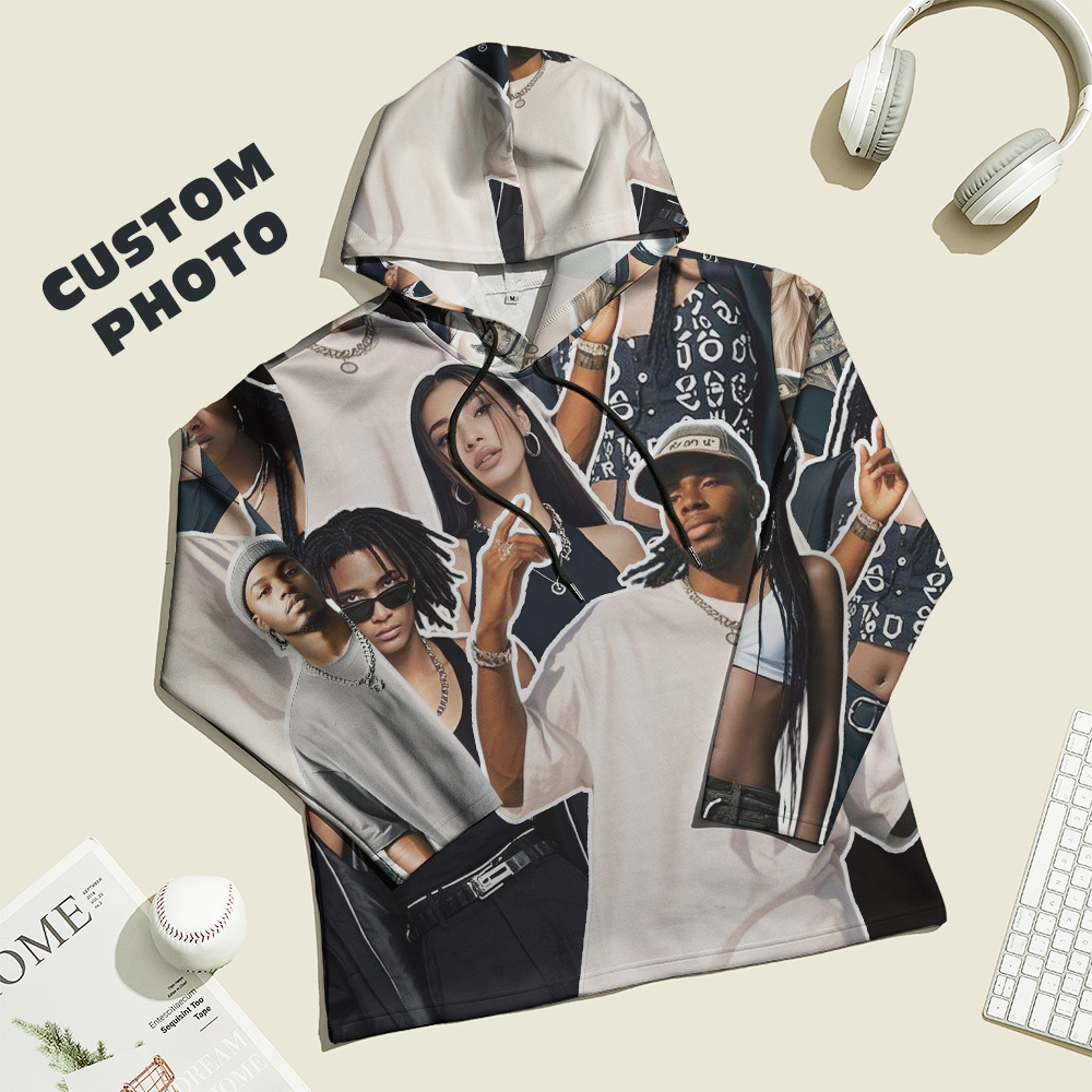 Custom Vintage Photo Tapestry Sweatshirt Hoodie - 
