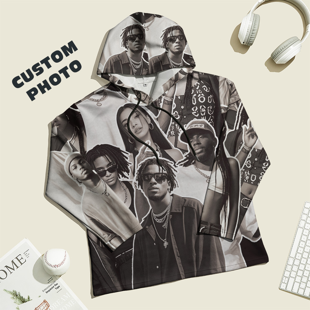 Custom Vintage Photo Tapestry Sweatshirt Hoodie - 