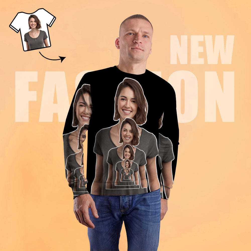 Custom Hoodie with Photo Men's All Over Print Sweatshirt Design Your Own Hoodie - 