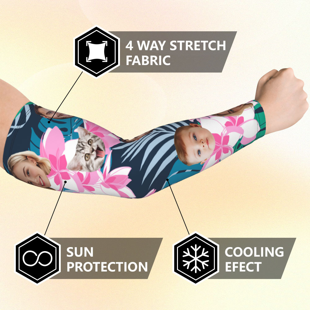 Personalized Sports Arm Sleeves With Photo - 