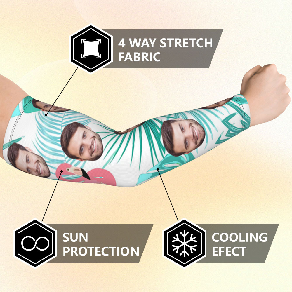 Personalized Sports Arm Sleeves With Photo - 