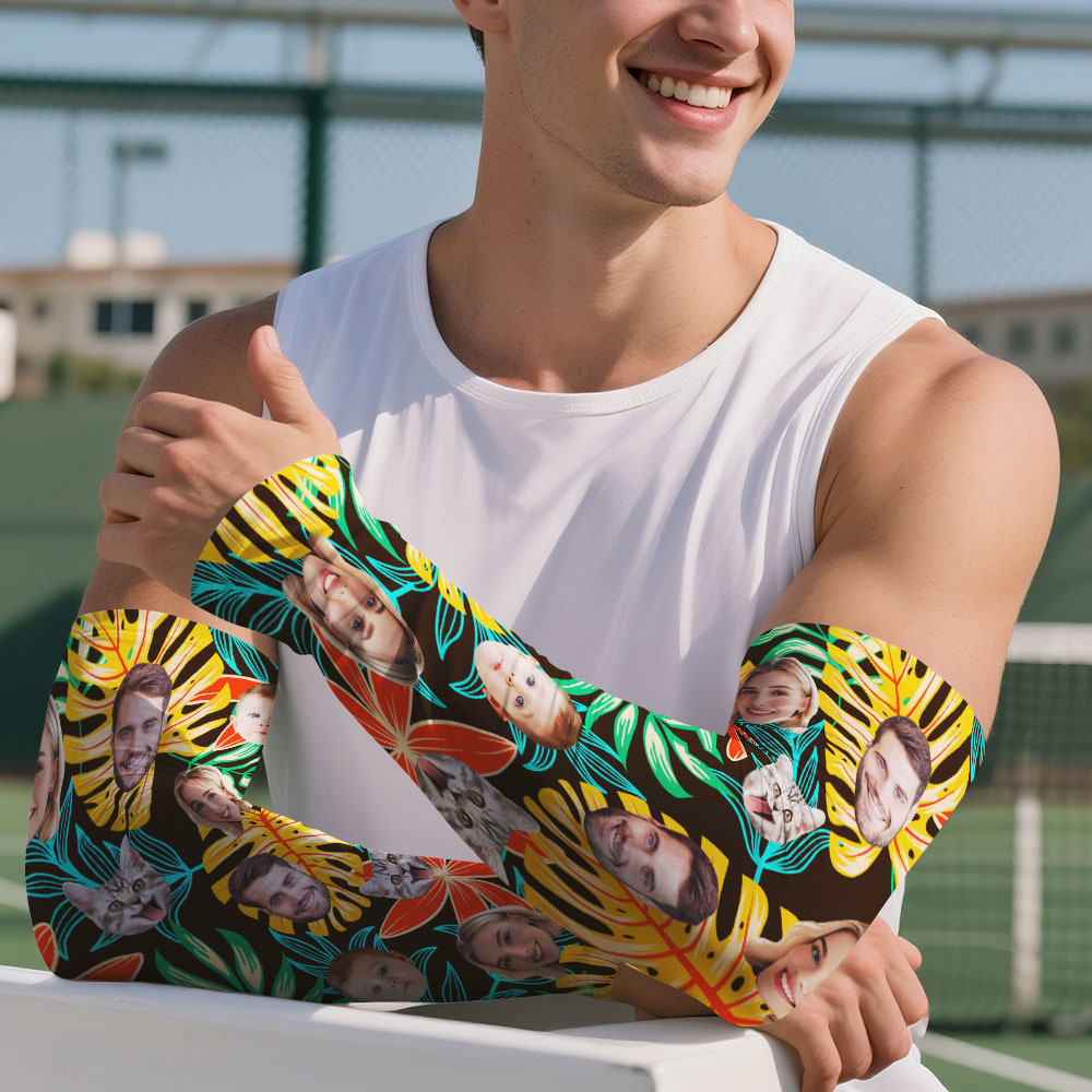 Personalized Sports Arm Sleeves With Photo - 