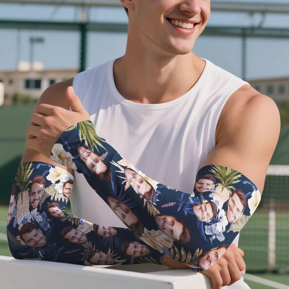 Personalized Sports Arm Sleeves With Photo - 