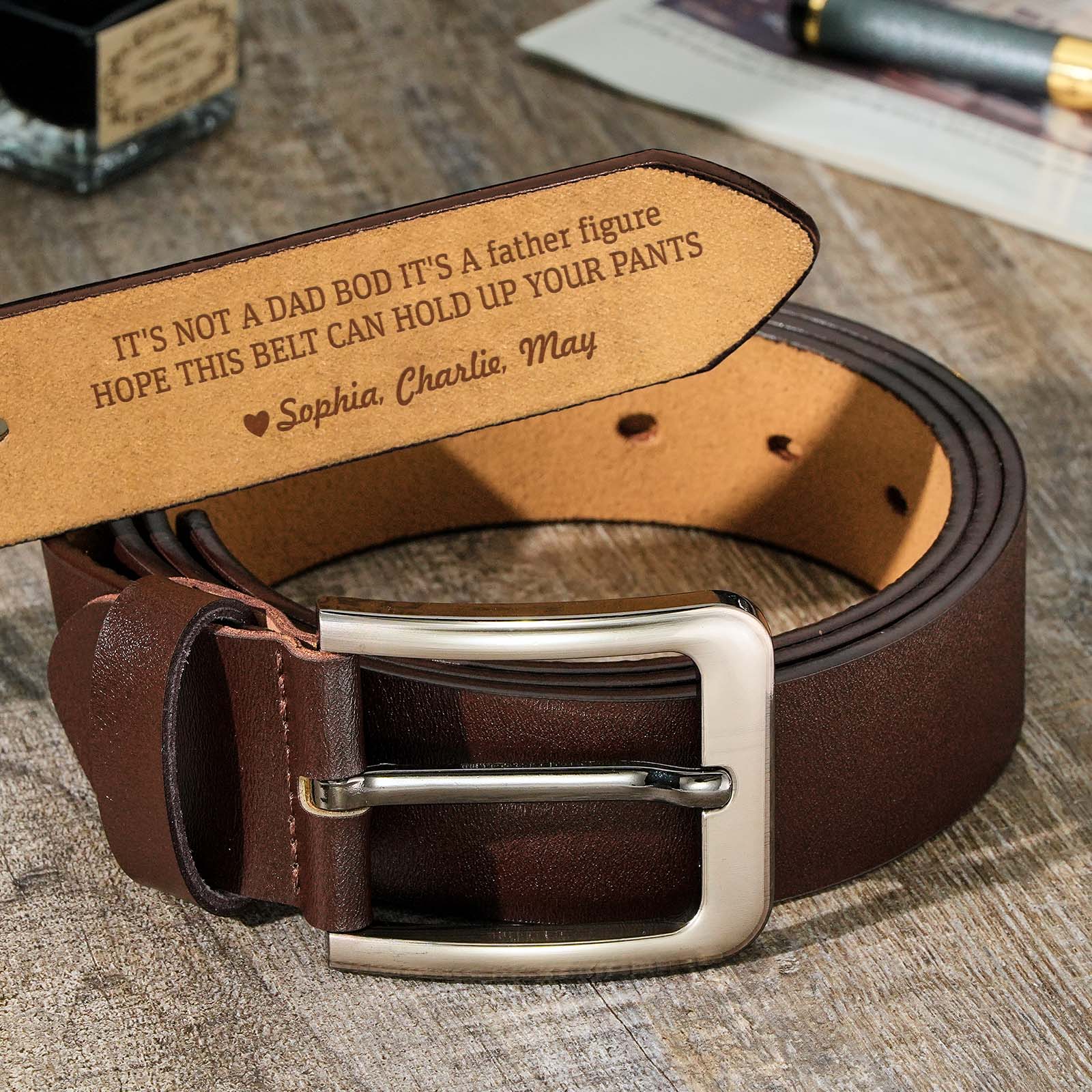Gifts for Father Custom Engraved Leather Belt Personalized Name Belts