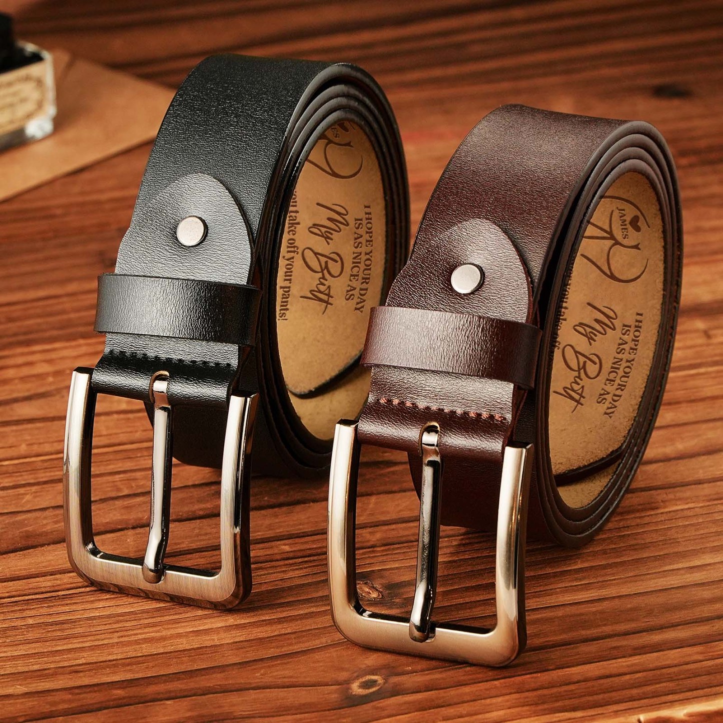 I Hope Your Day Is Nice - Personalized Engraved Leather Belt