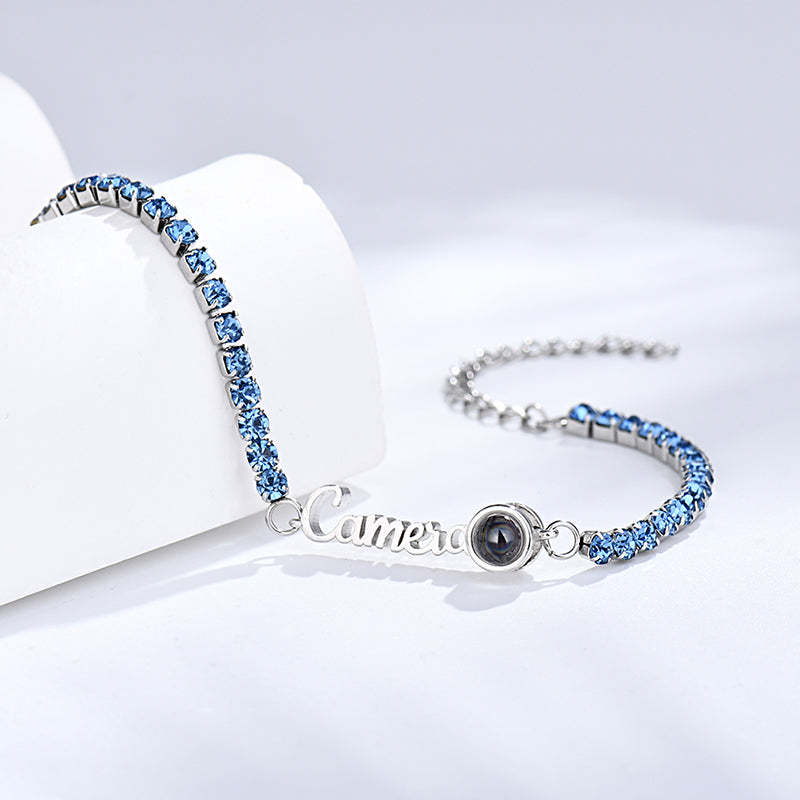 Custom Name Tennis Bracelets Projection Unique Gifts for Girl - 